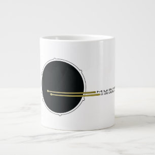Music is The Answer, Drum Inspirational Quote Large Coffee Mug