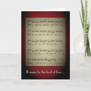 Music is the Food of Love Greeting Card