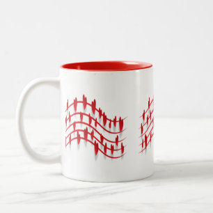 Music is the key to love Two-Tone coffee mug