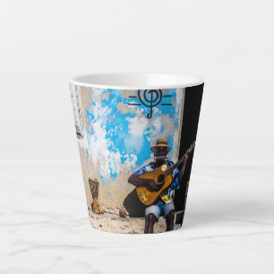 Music is the medicine of the mind latte mug