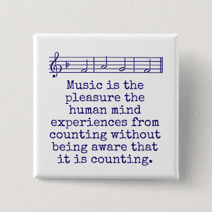 Music Is The Pleasure - Music Quote 15 Cm Square Badge
