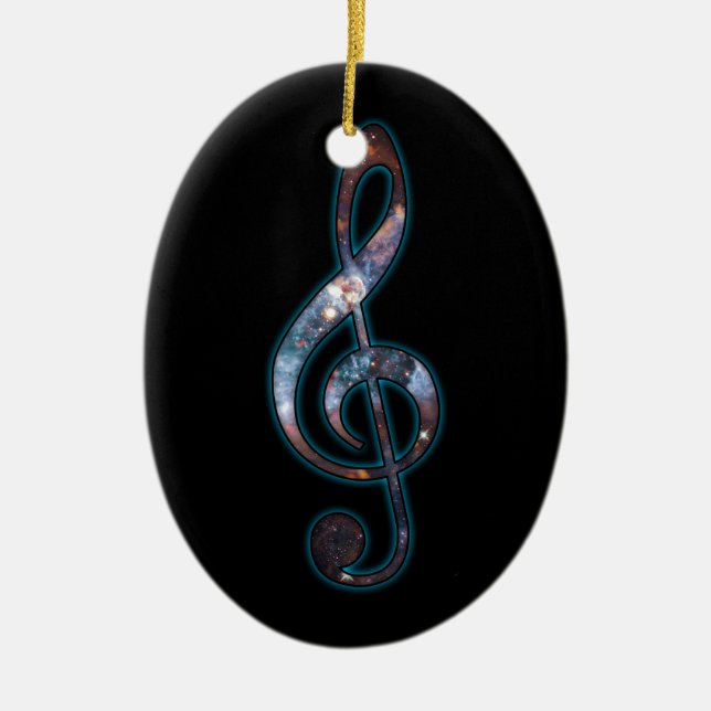 Music is Universal Ceramic Tree Decoration (Front)