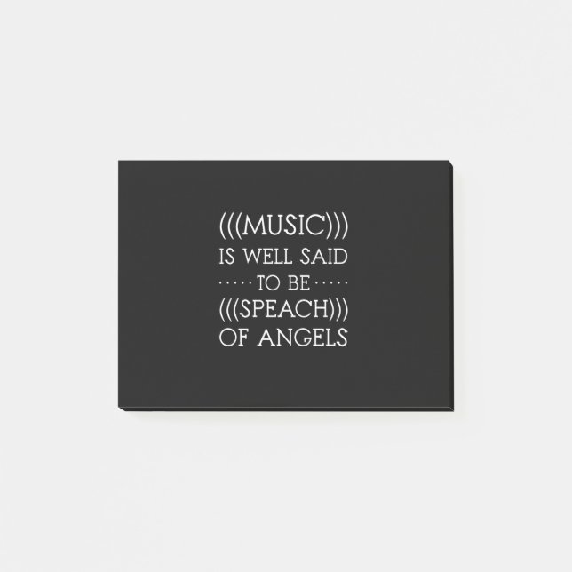Music Is Well Said To Be Of Angels Post-it Notes (Front)