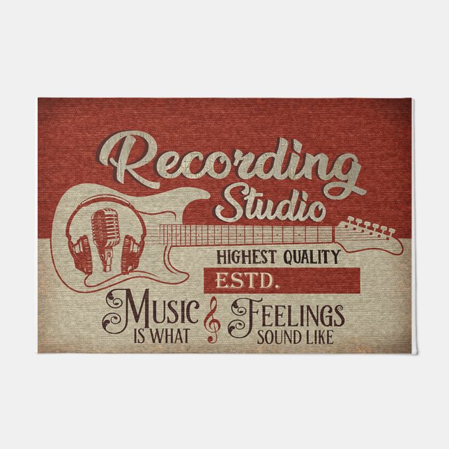 Music Is What Feelings Sound Like Doormat (Front)