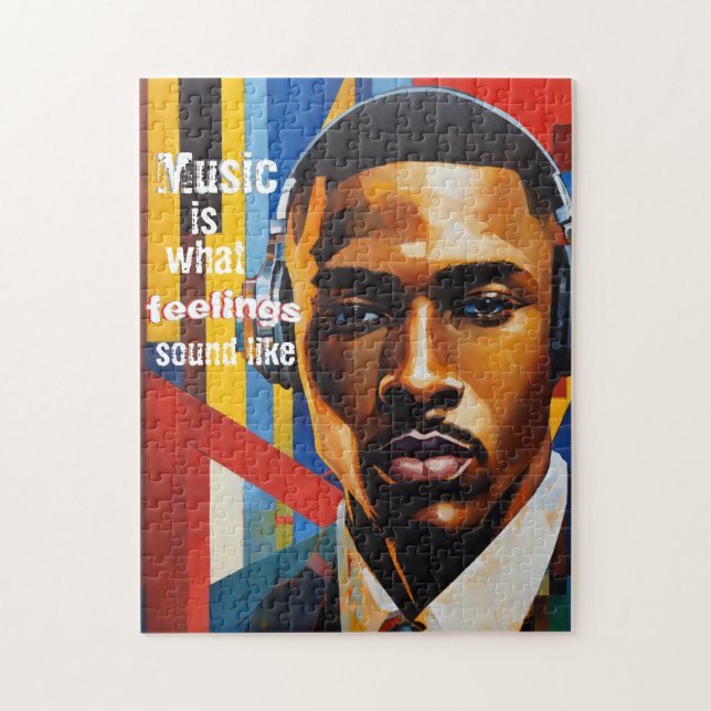 Music is What Feelings Sound Like Jigsaw Puzzle (Vertical)