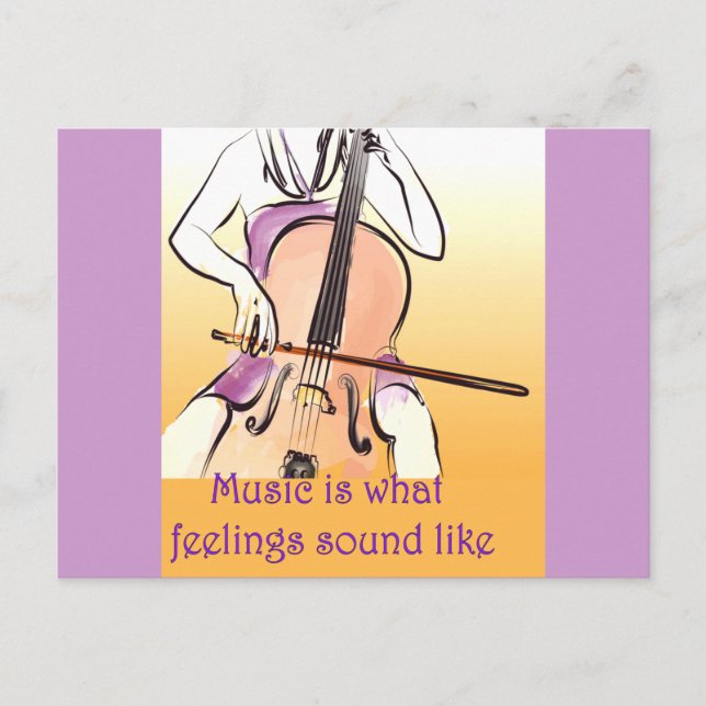 Music Is what feelings sound like Postcard (Front)