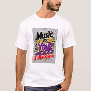 Music Is Your Superpower option 2 T-Shirt