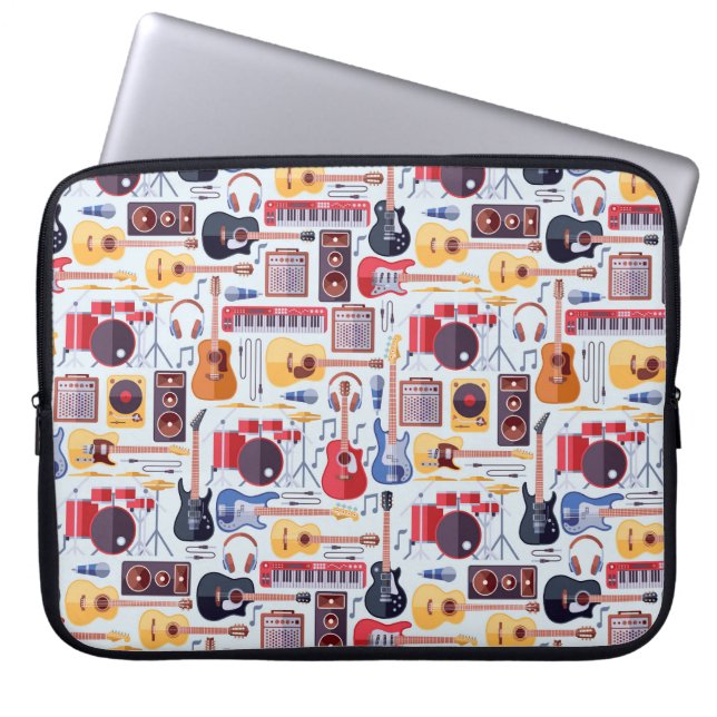 Music Istruments Background Laptop Sleeve (Front)