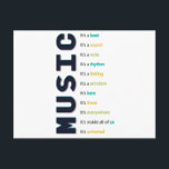 music it's ..... postcard<br><div class="desc">This music inspired design represents the feelings of music.  What inspires you?</div>