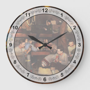 Music - Jam Session 1918 Large Clock