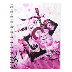 Music Journey,Pink_ Notebook