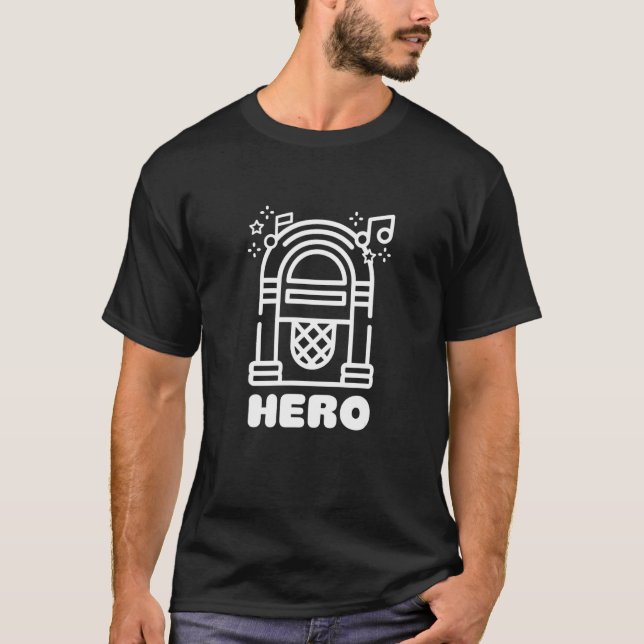 Music Jukebox Hero Music Karaoke T-Shirt (Front)