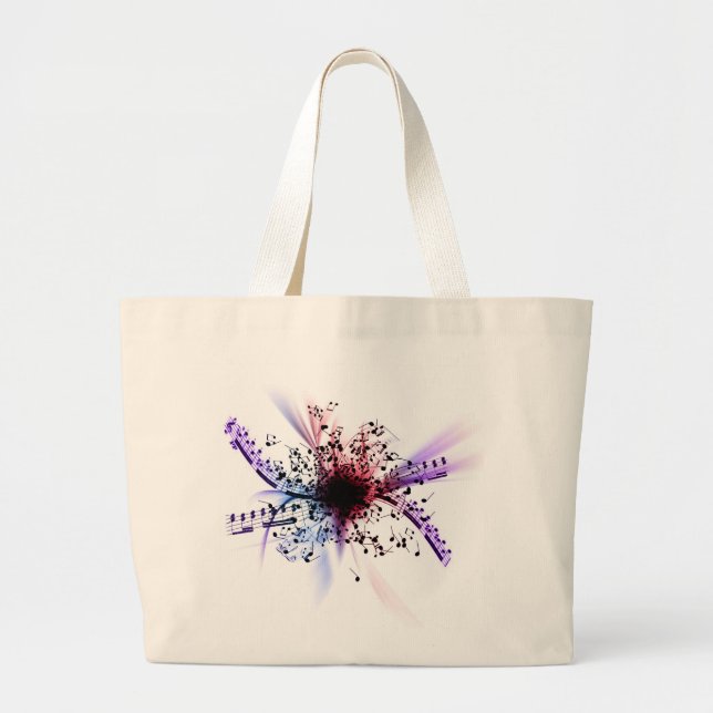 Music Large Tote Bag (Front)