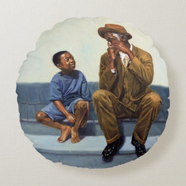Music Lesson #2 2000 Round Cushion (Front)