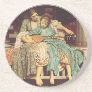 Music Lesson by Lord Frederic Leighton Coaster