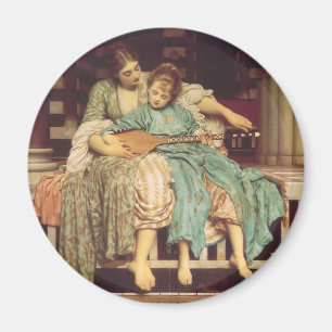 Music Lesson by Lord Frederic Leighton Magnet
