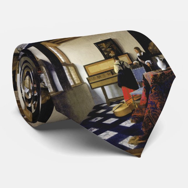 Music Lesson Johannes Vermeer Tie (Rolled)