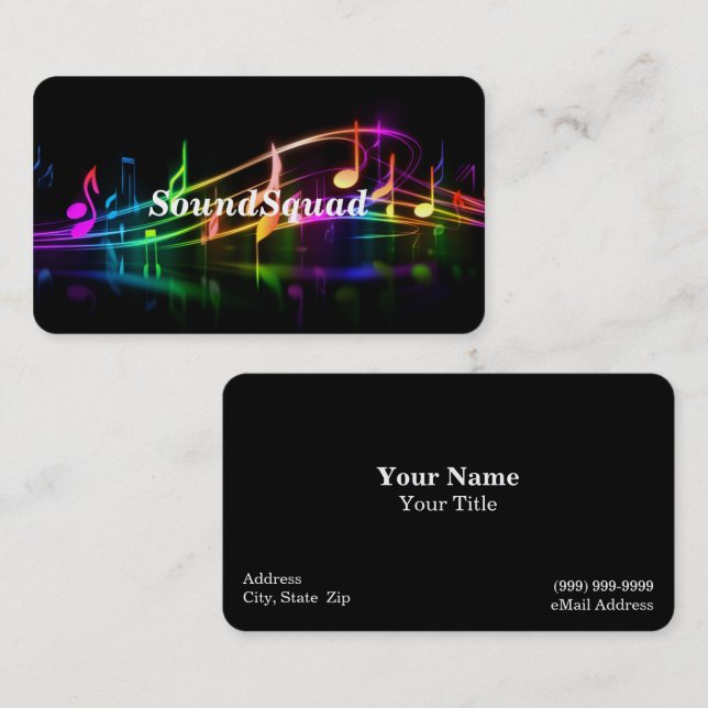 Music Lessons Business Card (Front/Back)