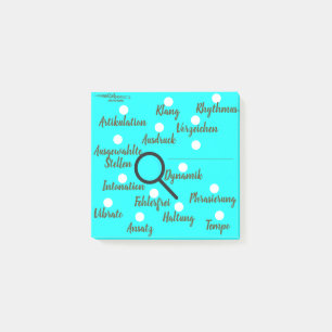 Music lessons - instrumental lessons - focus post-it notes
