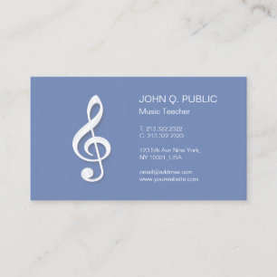 Music Lessons Modern Professional Teacher Business Card