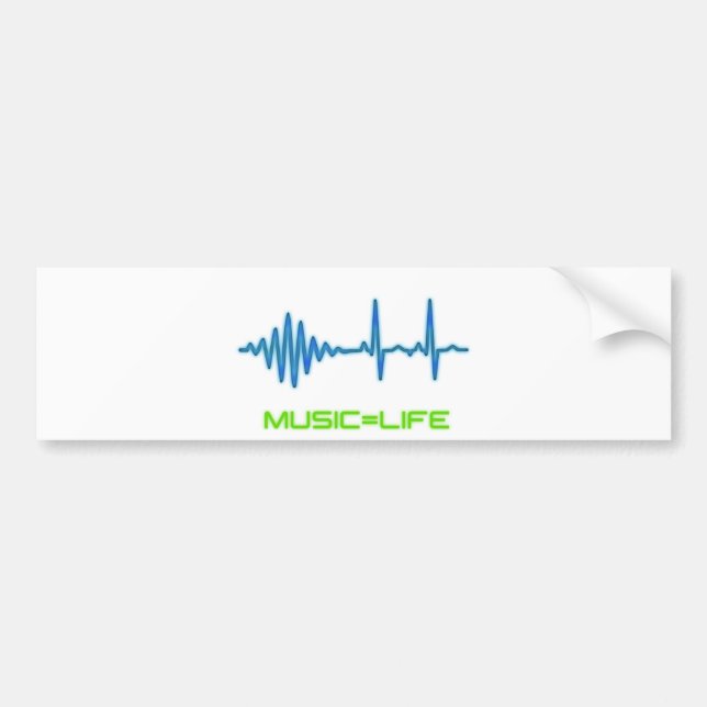 Music=Life Bumper Sticker (Front)