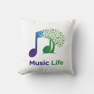 Music Life, features a vibrant  Cushion