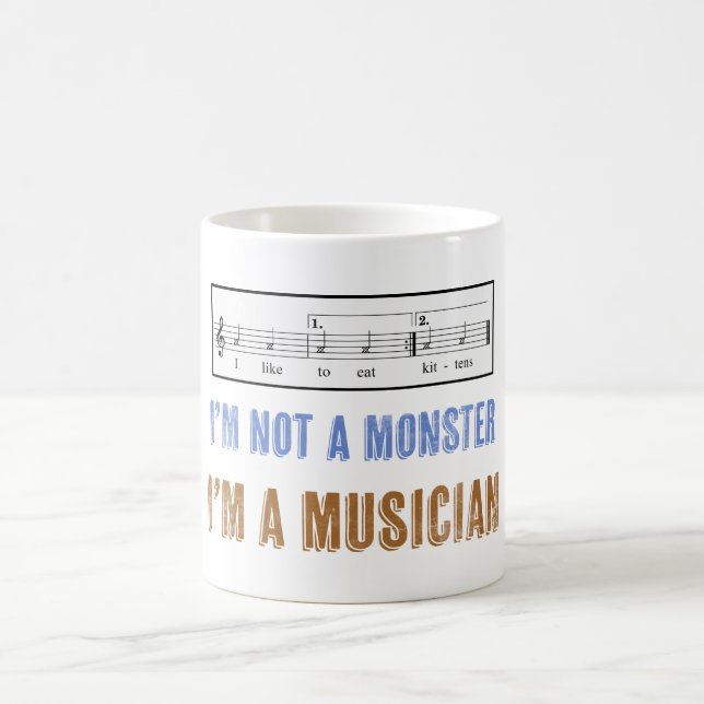 Music Literacy Matters I Like to Eat Kittens Coffee Mug (Center)