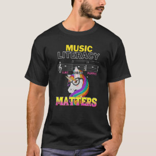 Music Literacy Matters I Like To Eat Puppies Aweso T-Shirt
