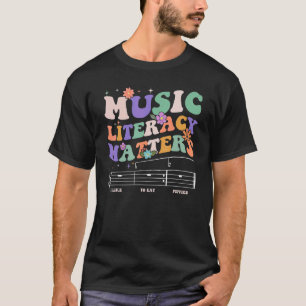 Music Literacy Matters I Like To Eat Puppies  Musi T-Shirt