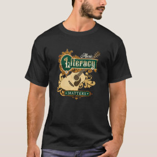 Music Literacy Matters I Like To Eat Puppies Retro T-Shirt