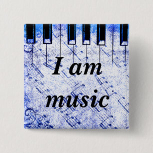 Music Live_ 15 Cm Square Badge