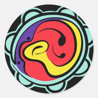 Music logo Design iPhone case Classic Round Sticker