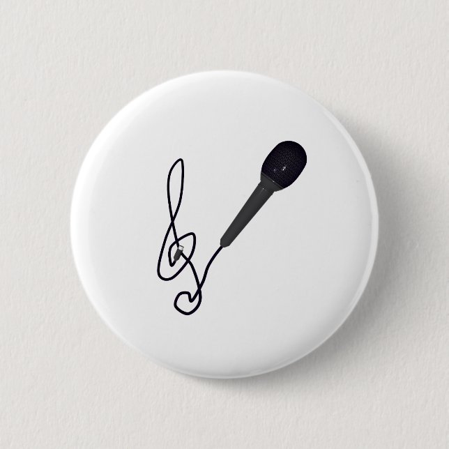 music lover 6 cm round badge (Front)