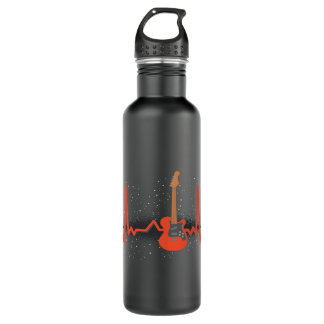 Music Lover Bassist Heartbeat Bass Guitar 710 Ml Water Bottle