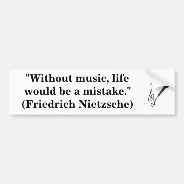 music lover bumper sticker (Front)