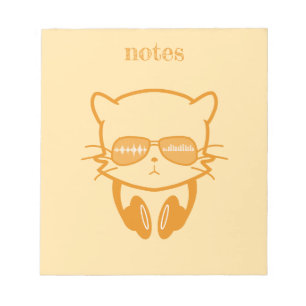 Music Lover Cat Notepad