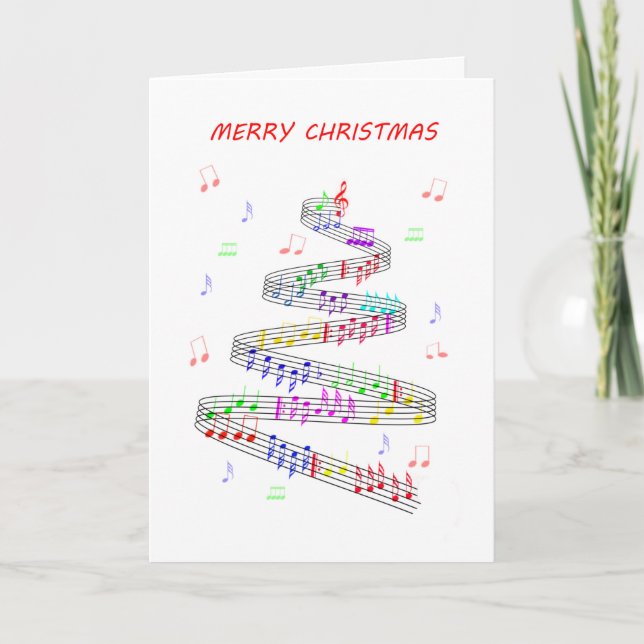 Music Lover Christmas Holiday Card (Front)