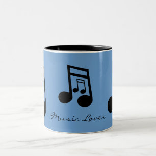 MUSIC LOVER Collection Two-Tone Coffee Mug