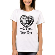 Music Lover Elegant Scrolled Heart Personalised