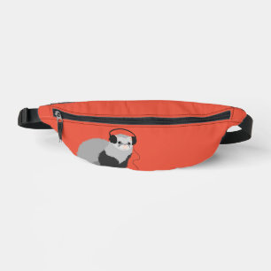 Music Lover Ferret Cute Pet Animal Bum Bags