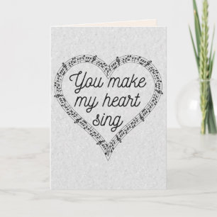 Music Lover Glitter Valentine Card