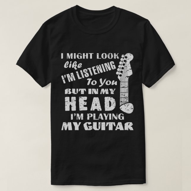Music Lover Guitarist Gift Bass Guitar Funny Guita T-Shirt (Design Front)