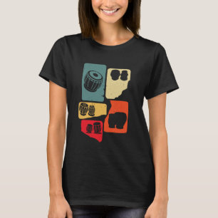 Music Lover Jamming Peruvian Tabla Drumming Drumme T-Shirt