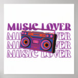 Music lover music player pop design foil prints<br><div class="desc">Music lover music player pop design music is music pop Cutcher design</div>