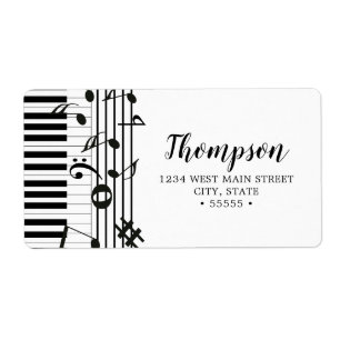 Music Lover   Musical Notes Return Label