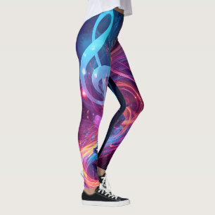 Music Lover Piano Leggings – Pink & Purple Pattern