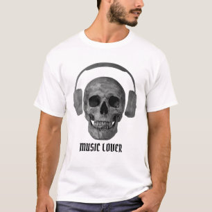 MUSIC LOVER SKULL T-SHIRT FOR MEN