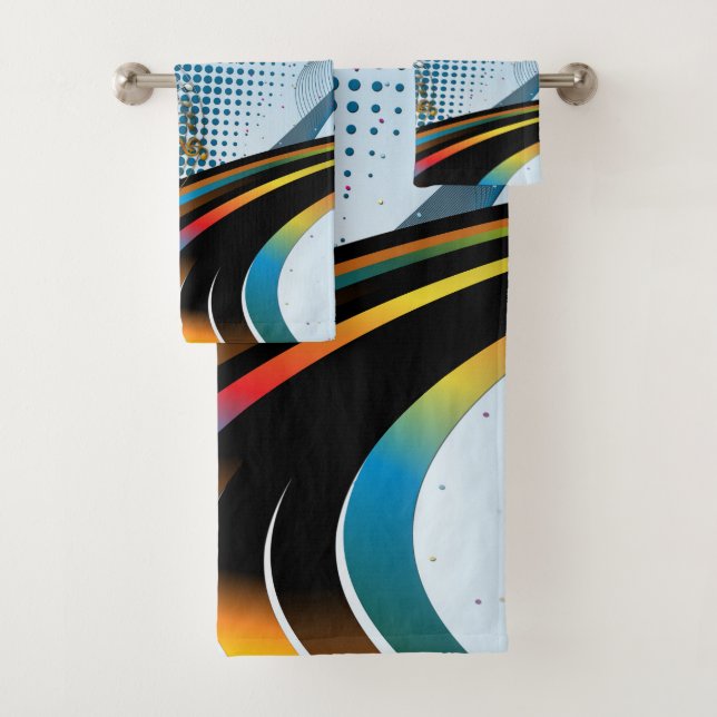 Music Lovers Celebration Themes Bath Towel Set (Insitu)