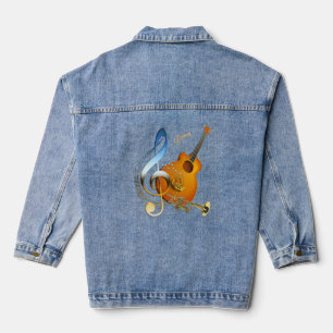 Music Lovers Celebration Themes Denim Jacket