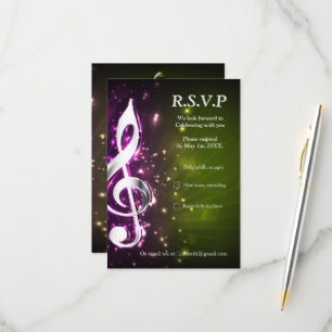 Music Lovers Celebration Themes RSVP Card